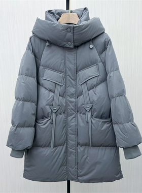 良月●2025冬季新 羽绒服女中长款时尚宽松加厚百搭保暖外套2128