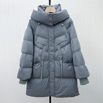 良月●2025冬季新 羽绒服女中长款时尚宽松加厚百搭保暖外套2128