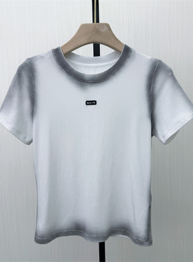 S●2026夏季新品 纯色打底衫女简约修身显瘦内搭短袖T恤上衣612
