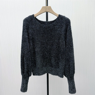 女气质宽松百搭长袖 套头毛衫 新品 针织打底上衣332 2026春季