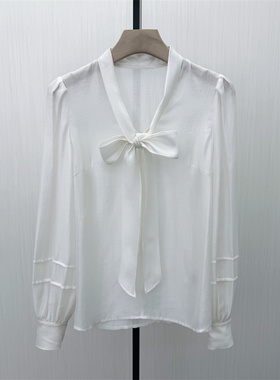 fei●2026春季新品 法式长袖衬衫女小众气质别致宽松打底上衣5170