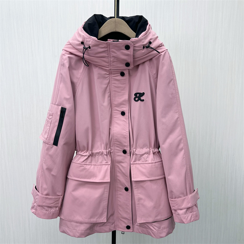 KA●2025冬季新品 派克服女宽松休闲中长款工装防风羽绒服2041
