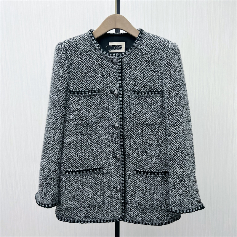 良月●2025冬季新 毛呢外套女宽松百搭气质通勤呢子西装大衣6099