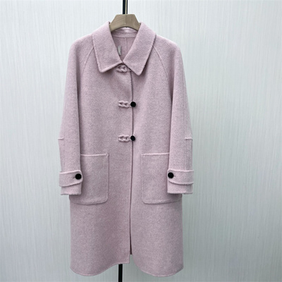 司●2025冬季新品 双面呢羊毛大衣女气质长款宽松呢子外套0930