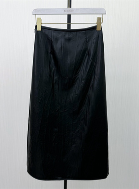 S●2026春季新品 皮裙半身裙女高腰显瘦气质通勤直筒百搭长裙329