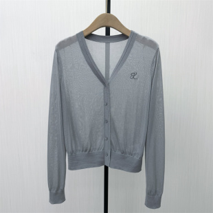 KA●2026夏季新品 长袖针织衫女轻薄防晒简约显瘦百搭上衣8192