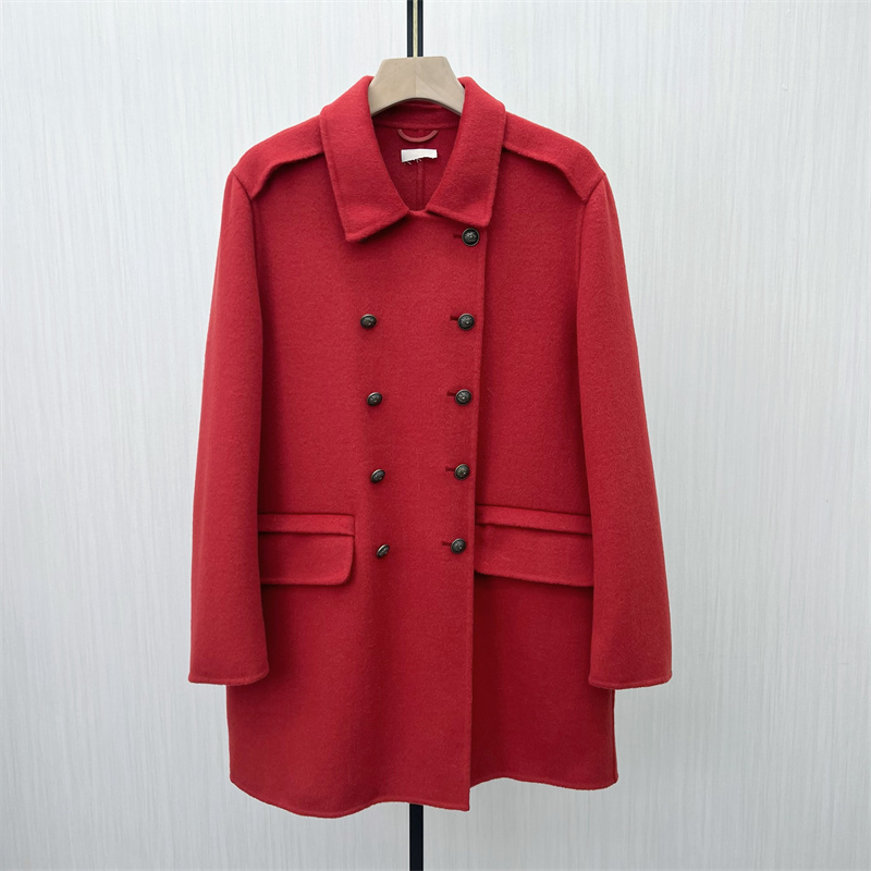C●2024冬季新品 绵羊毛呢子大衣女中长款气质双面毛呢外套8252-1