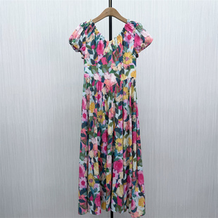 伊●2026夏季新品 法式碎花连衣裙女气质显瘦小清新a字茶歇裙3239