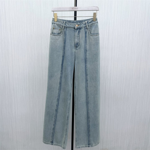 伊●2026夏季新品 阔腿牛仔裤女高腰显瘦宽松百搭休闲长裤3116