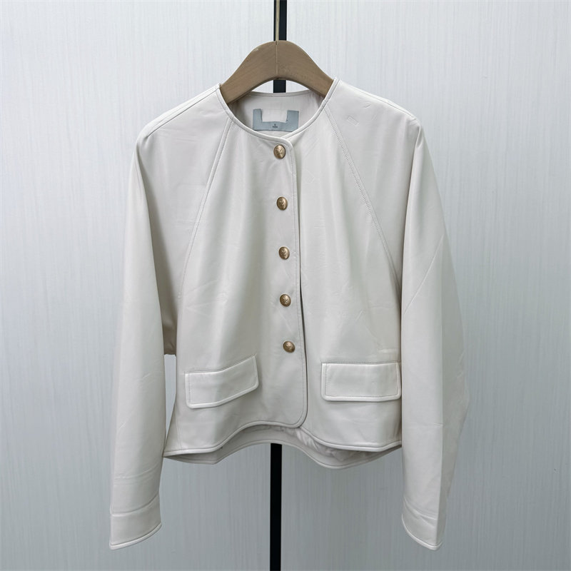 迪●2026春季新品 皮衣外套女宽松休闲通勤小个子短款夹克1717