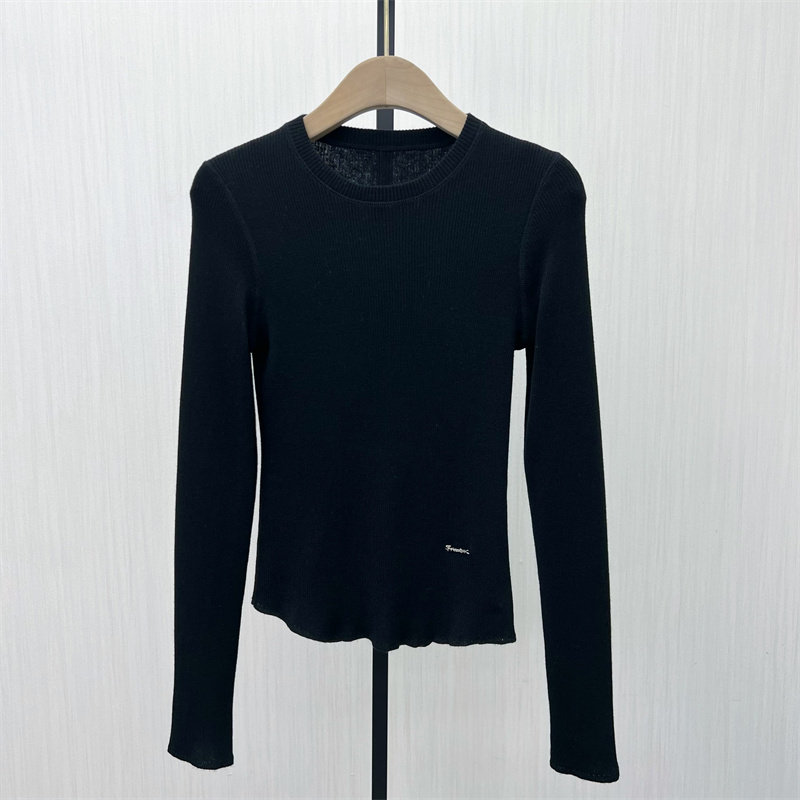 恩●2025冬季新品 针织打底衫女弹力修身显瘦内搭长袖上衣707