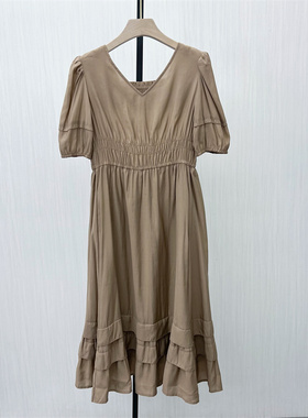 C●2025夏季新品 法式连衣裙女气质显瘦小清新a字长裙茶歇裙7138