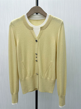 司●2025冬季新品 绵羊毛针织衫女宽松百搭假两件打底衫上衣1110