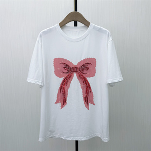 香●2026夏季新品 印花短袖t恤女宽松休闲通勤百搭显瘦上衣1439
