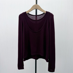 2026春季 针织衫 新 女气质宽松百搭长袖 两件套上衣195 轻薄毛衫