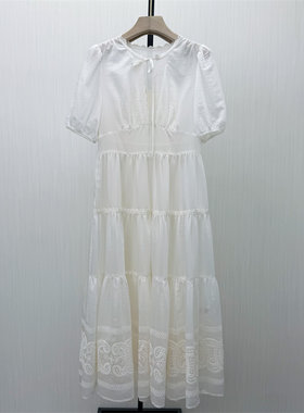 fei●2026夏季新品 法式泡泡袖连衣裙女气质显瘦小清新茶歇裙6224