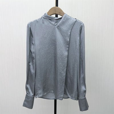 迪●2026春季新品 法式长袖衬衫女气质小众别致宽松打底上衣6517