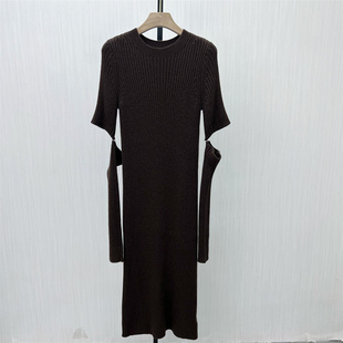 KA●2025冬季新品 针织连衣裙女气质修身内搭长袖打底毛衣裙5301