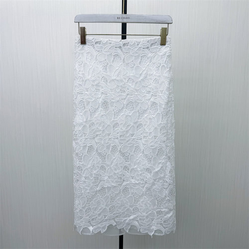 良月●2026春季新品 蕾丝半身裙女高腰显瘦气质镂空直筒长裙6112