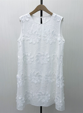 KA●2026夏季新品 法式无袖连衣裙女气质宽松通勤小清新a字裙8461
