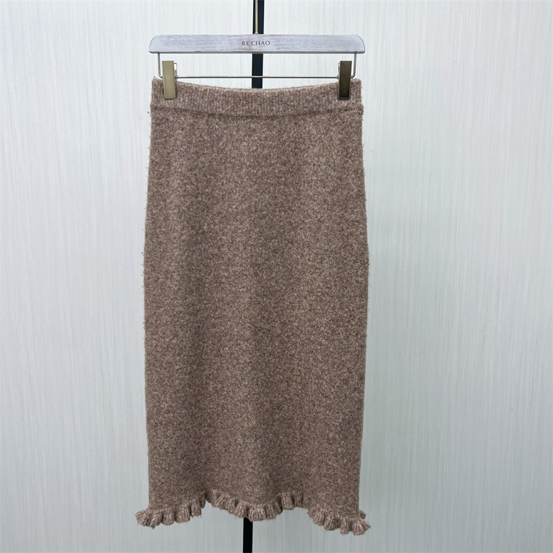 fei●2025冬季新品 针织半身裙女高腰修身显瘦气质包臀长裙8325