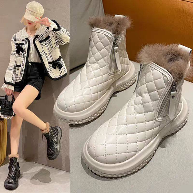 2025加绒加厚保暖防水防滑雪地鞋女室内外毛毛鞋休闲舒适女棉鞋,女鞋,棉鞋,淘宝优惠券,粉丝福利购,淘宝优惠卷