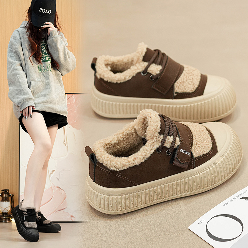 2025冬季新款加绒运动鞋女isn韩版软底防滑保暖棉鞋休闲鞋XT102