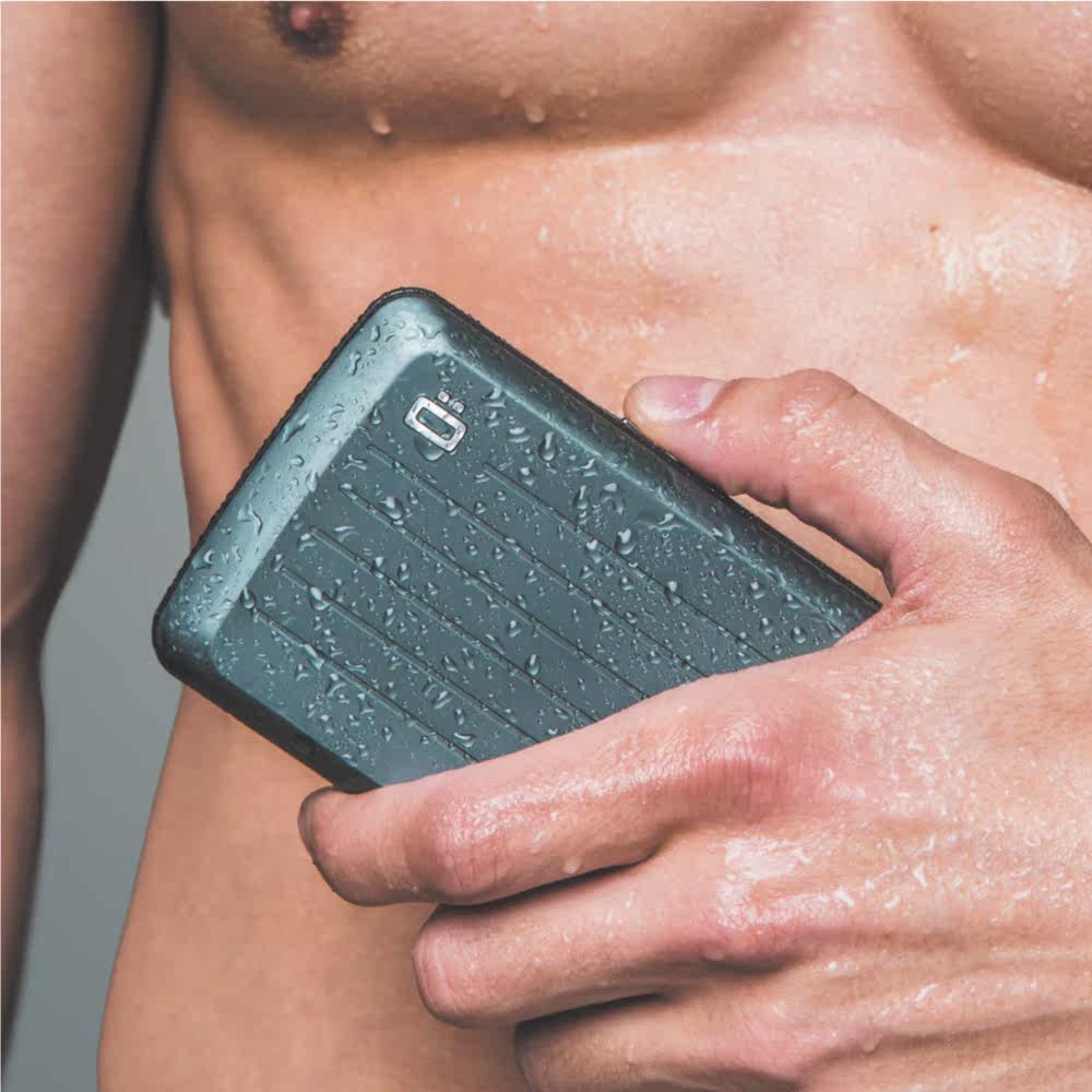 OGON 프랑스 유럽 클립 알루미늄 쉘 보안 안티 RFID 무선 주파수 신용 카드 상자 카드 홀더 지갑 QI WEI 같은 스타일