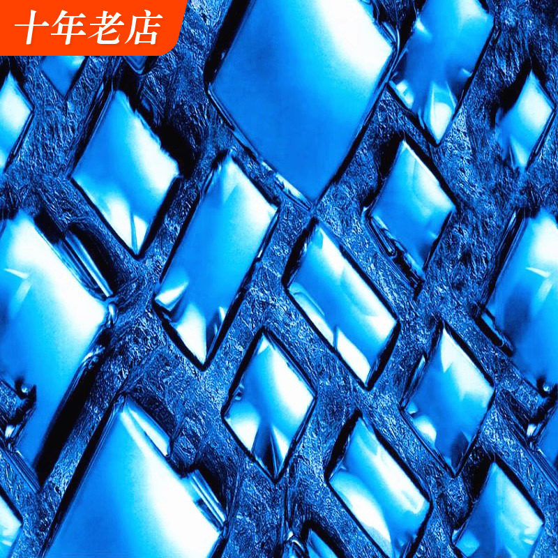 蓝色冰块墙纸 ktv闪光酒吧专用歌厅装修舞厅3d立体发光背景墙壁纸