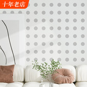 北欧浅灰色波点壁纸 非自粘无胶加厚PVC刷胶客厅卧室电视背景墙纸