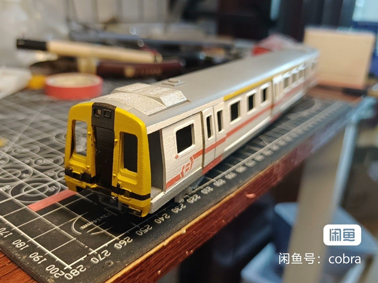 ho比例 香港东铁线E44黄头地铁打印白模 场景展示收藏把玩模型图片
