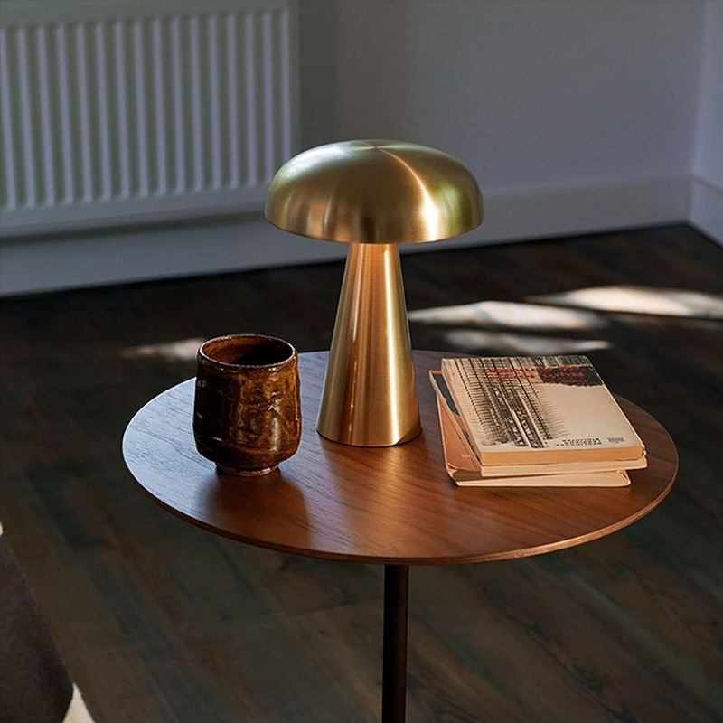 HEDU丹麦设计师酒吧充电触摸蘑菇台灯中古书房卧室床头灯氛围灯