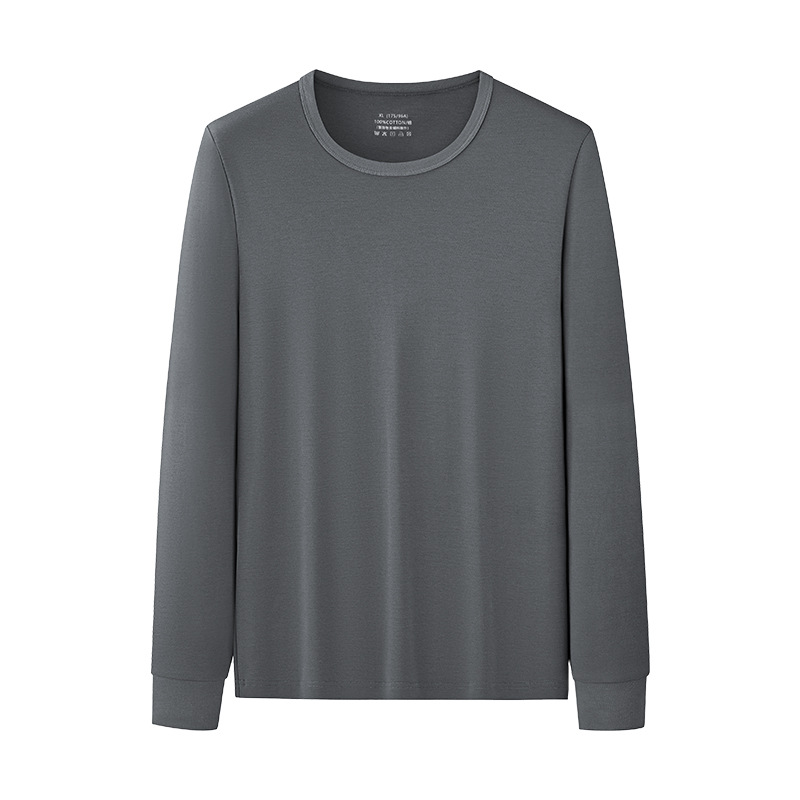 打底衫秋衣全棉磨毛红色本命年