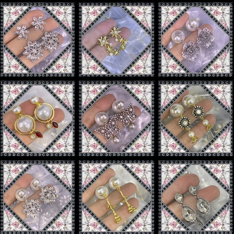 D家珍珠耳环CD复古耳钉耳环