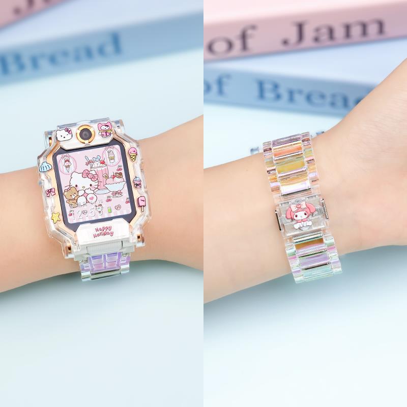 炫彩极光适用小天才电话手表Z9表带Z7S儿童Z10透爽z6pro闪扣D1S少