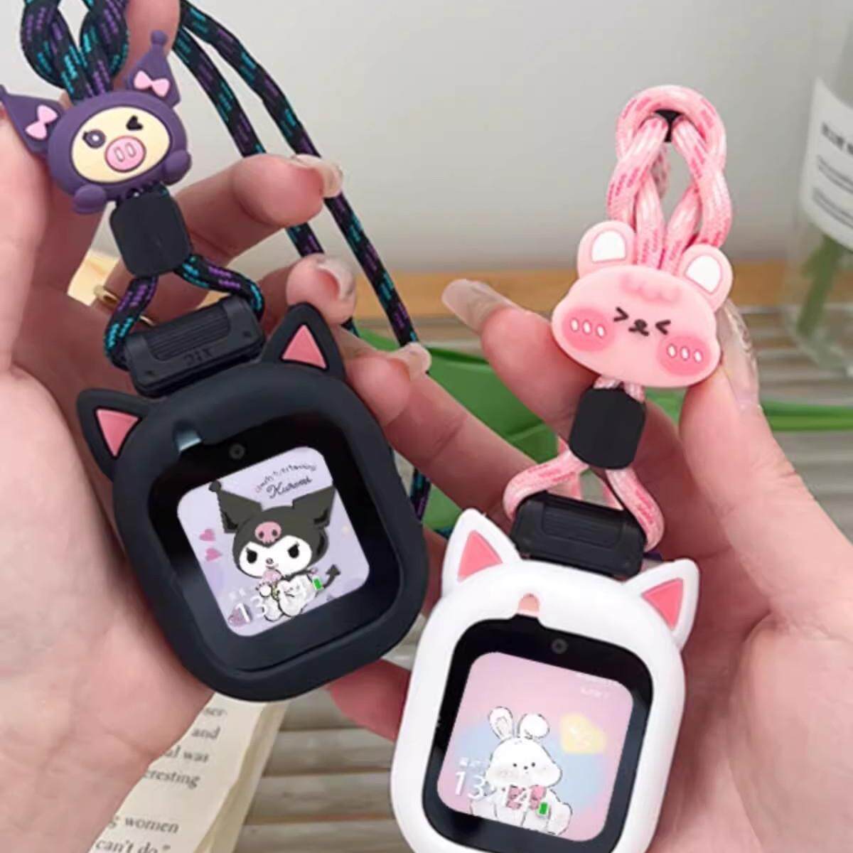 适用华为KTY-L10儿童电话手表表带3S吊绳5保护壳4X简单3pro挂脖套