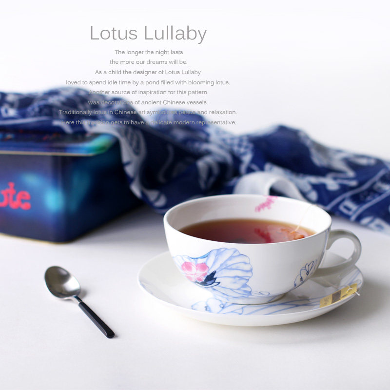 Simple and romantic Lotus Lullaby exquisite Bone black tea Appliances Coffee cup and saucer Afternoon Tea suitin the Tableware , Coffee , Mug  category - from Buy2taobao.com to provide professional Taobao agent buy service