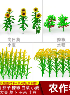 微缩模型仿真向日葵辣椒大白菜微缩仿真庄稼场景农作物玉米