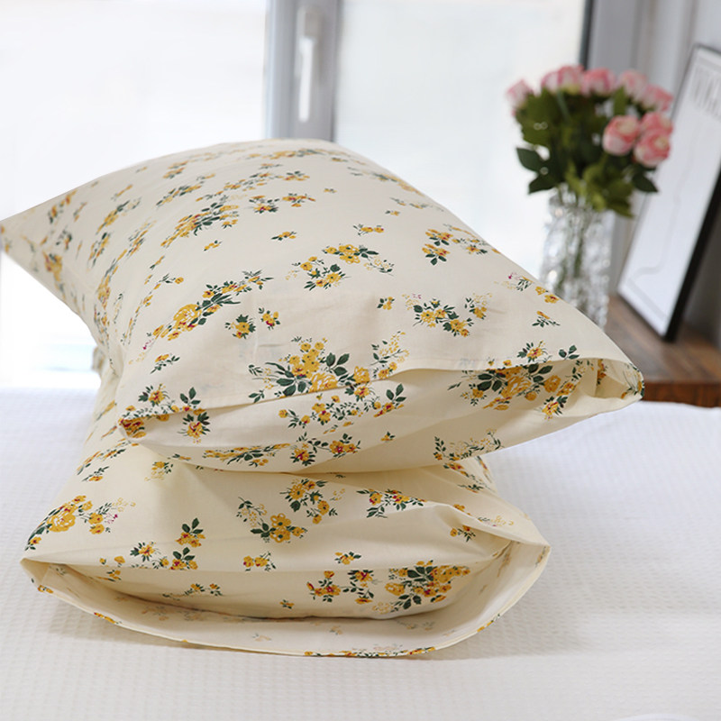 一个枕套 纯棉印花48*74单只装全棉学生宿舍枕皮外枕袋信封式微瑕