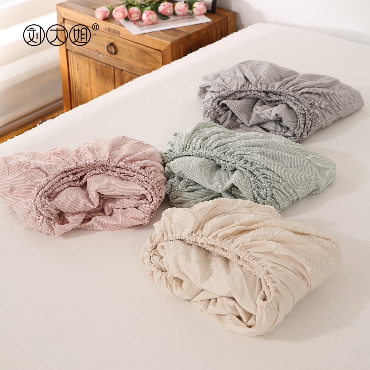 A类100%全棉水洗棉床笠