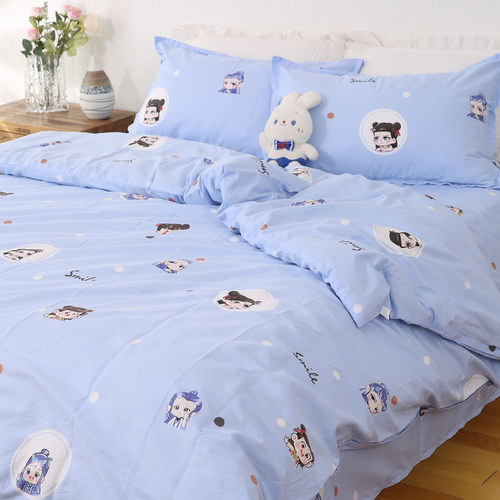 卡通哪吒可爱小清新全棉四件套