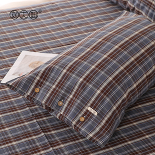 新款21支高配精梳棉A类老粗布床单及三件套加厚四季睡单透气平整