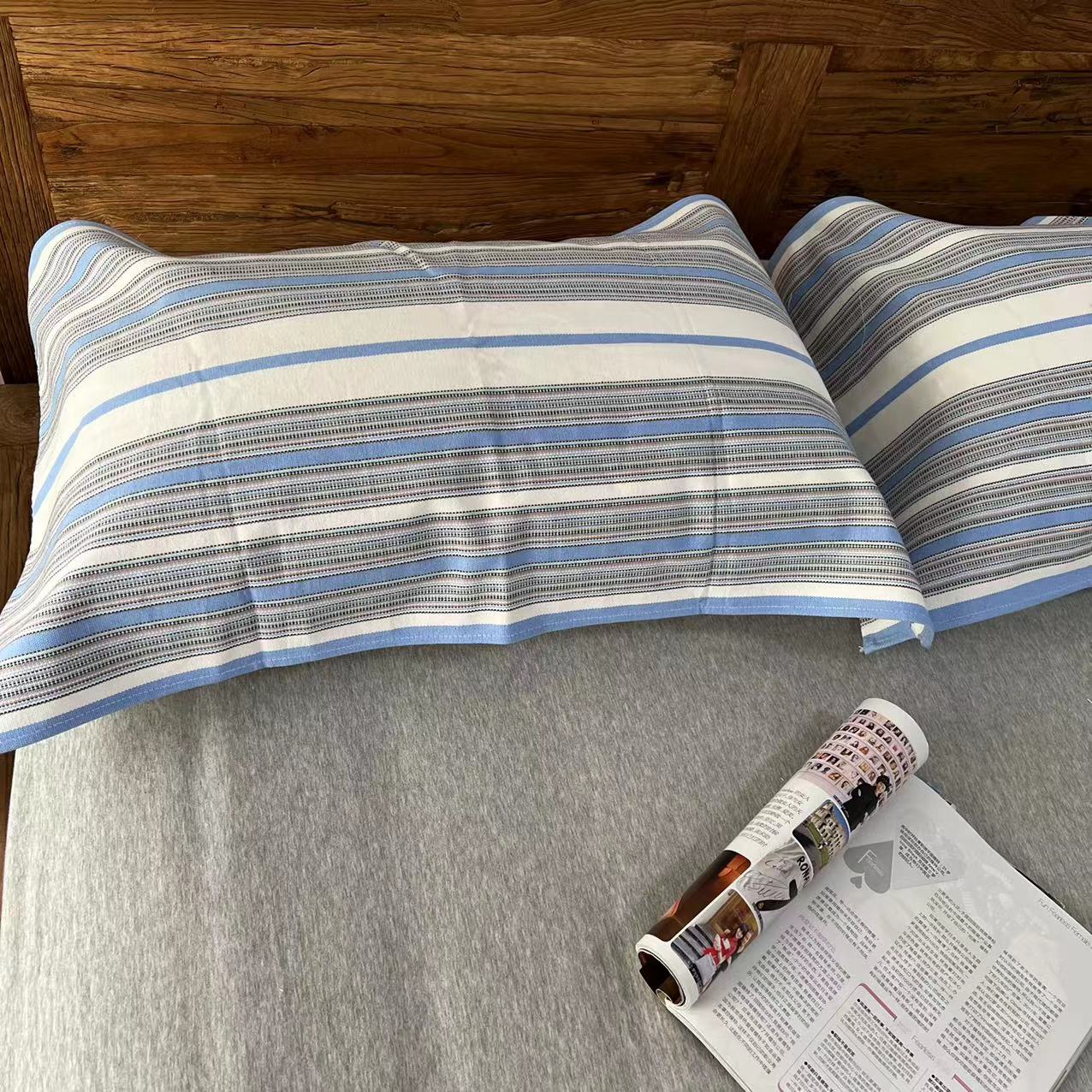 特价纯棉老粗布凉席枕巾加厚