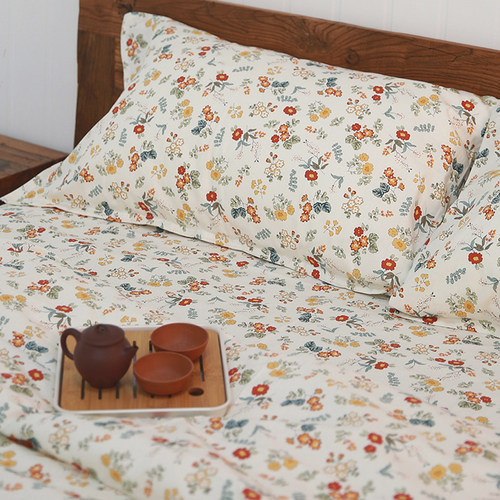 纯棉100%床单枕套床笠单人双人