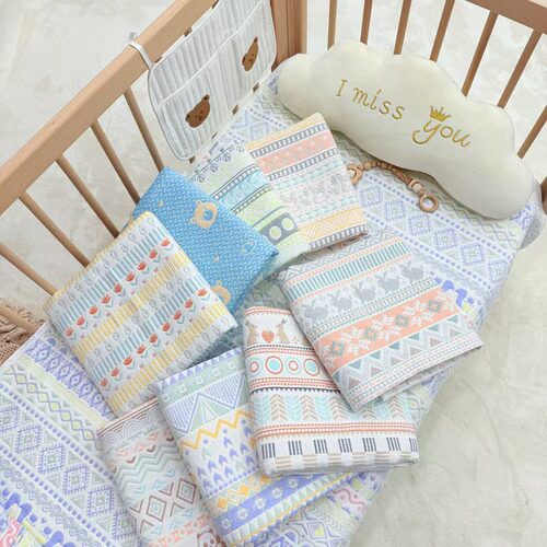 纯棉六层软凉席纱布床单婴儿吸汗宝宝透气加大加厚床盖A类可机洗