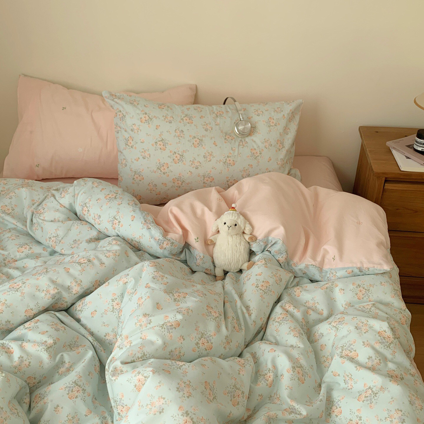 山茶花全棉斜纹卡通三件套儿童房印花四件套超柔软糯亲肤四季款