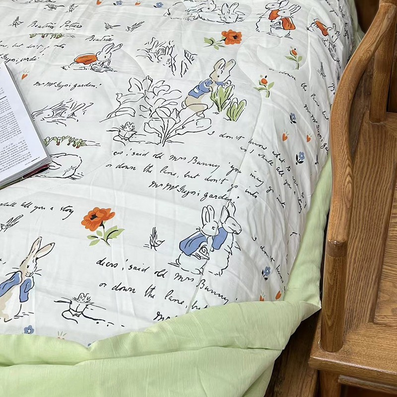 水洗棉麻夏凉被柔软单人空调被