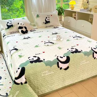 冲量 高克重牛奶绒三层夹棉床盖三件套加厚软糯亲肤可水洗 网红款