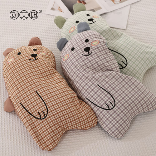 小懒熊儿童枕全荞麦壳午睡枕