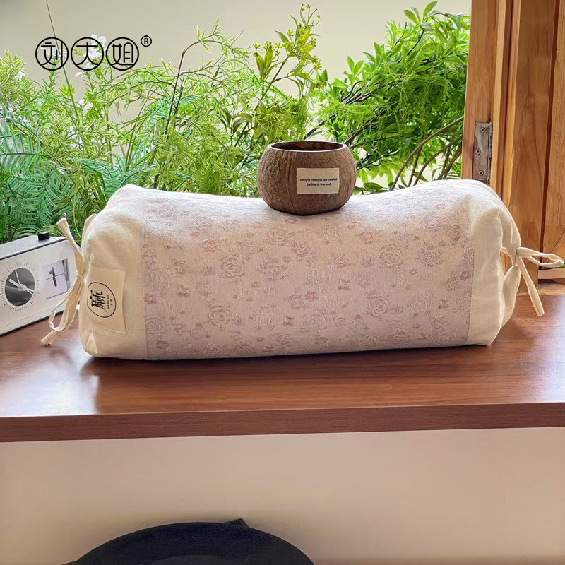新款棉麻提花枕头高低两用调节可拆洗荞麦枕芯加枕套成人家用枕头